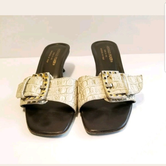 Donald J Pliner Croc Print Slide Sandals - Picture 4 of 6